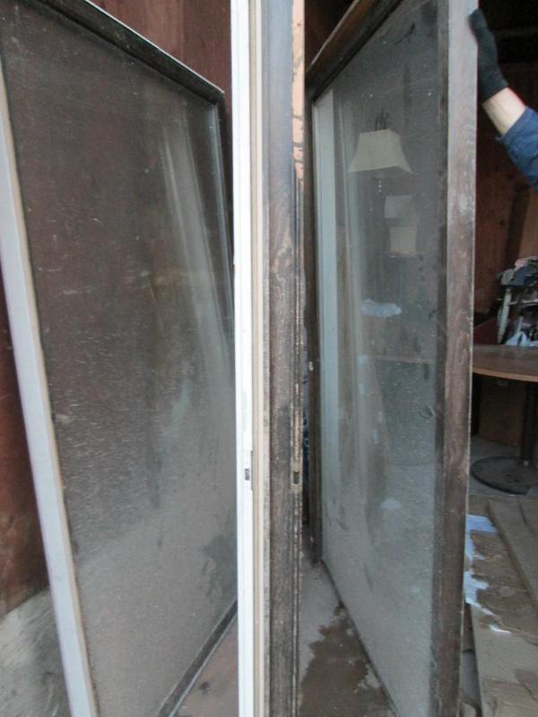 Lot of 3 double pane glass patio do...