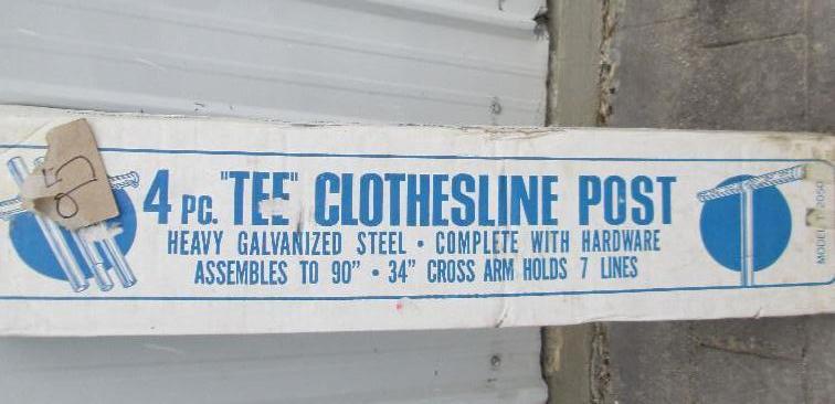 4 piece tee clothingline post...