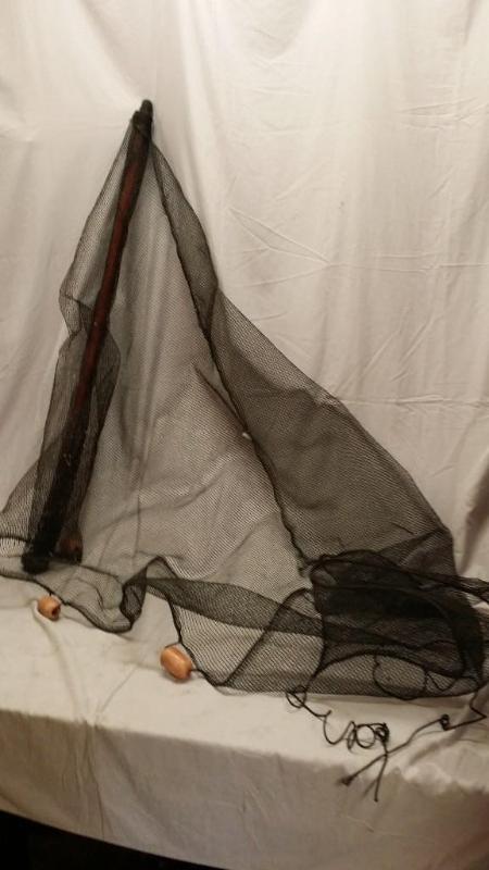 lot 12 image: Fish net with floats and weights. M...