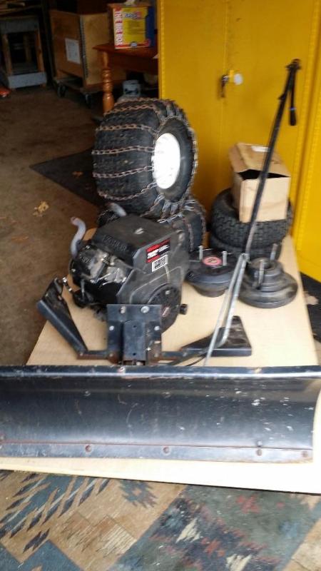 lot 14 image: Craftsman tractor parts. This lot i...