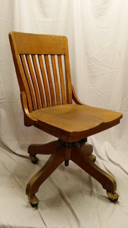 lot 20 image: Milwaukee Chair Co. Antique wood of...