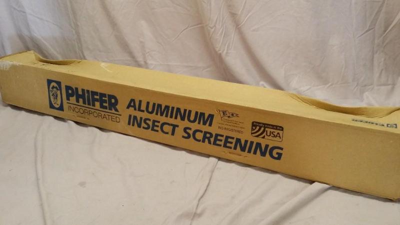 lot 32 image: Phiffer Aluminum insect screening. ...