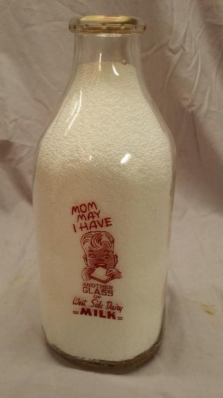 lot 38 image: West Side Dairy Milk jug. Measures ...