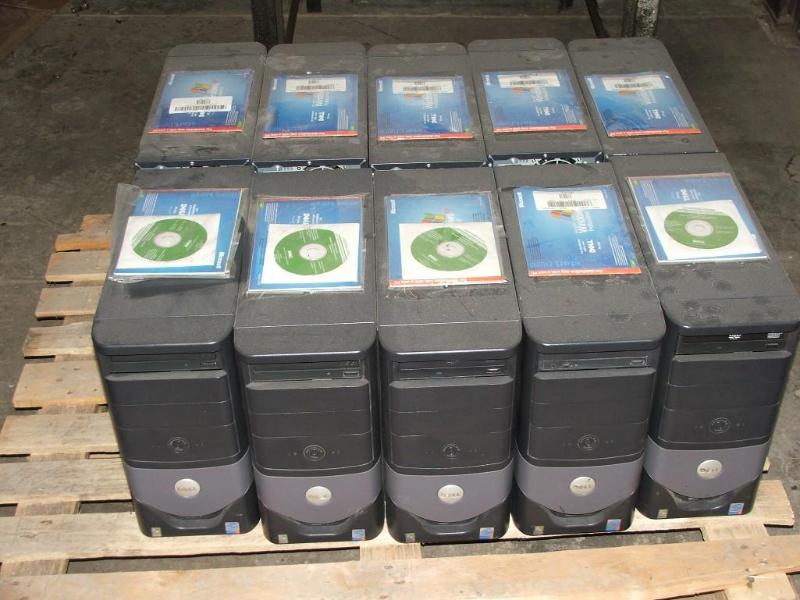 lot 15 image: Pallet of 10 Dell computers.  ...
