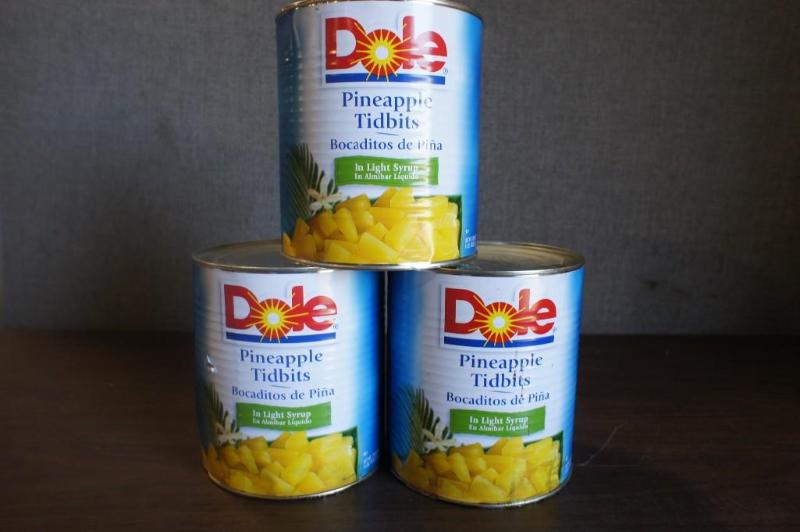lot 10 image: 3-6lb, 10oz cans of Dole Pineapple ...