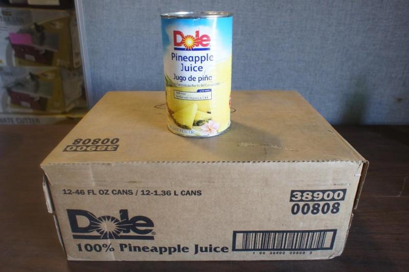 lot 14 image: 1 Case (12 cans) Dole Pineapple jui...