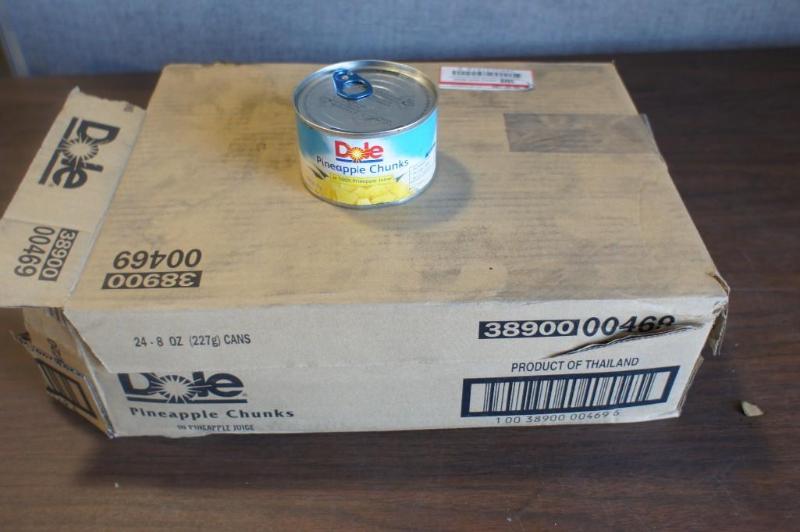 lot 21 image: 21 cans of Dole Pineapple Chunks in...
