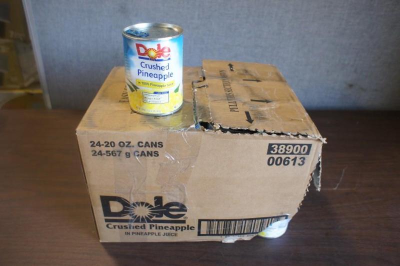 lot 22 image: 23 cans of Dole Crushed Pineapple. ...