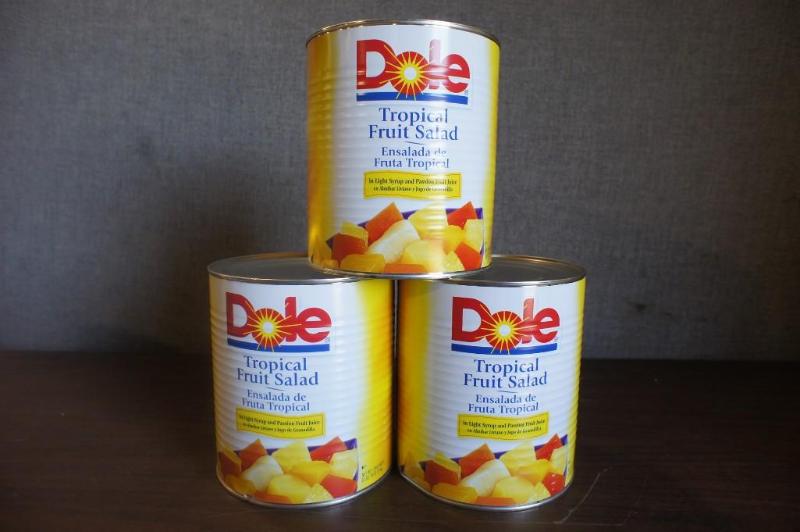 lot 3 image: 3-6lb, 10oz cans of Dole Tropical F...