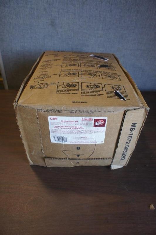 lot 31 image: 1 Box of Dr. Pepper Post mix concen...