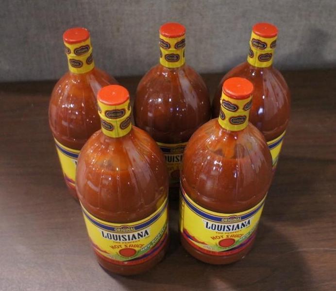 lot 71 image: Lot of (5) Louisiana Hot Sauce, 32 ...