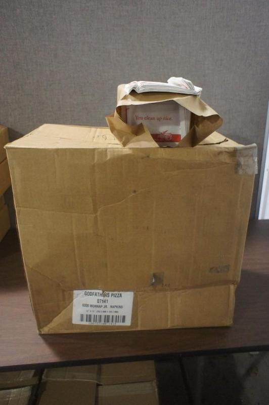 lot 97 image: One case of 12 x 13 napkins (God Fa...
