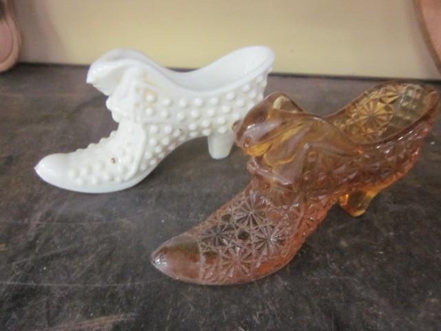 Pair of vintage glass shoes....