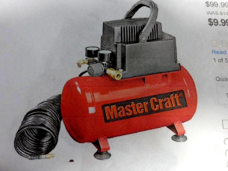 MASTER CRAFT 2 GAL, 14HP AIR COMPR...