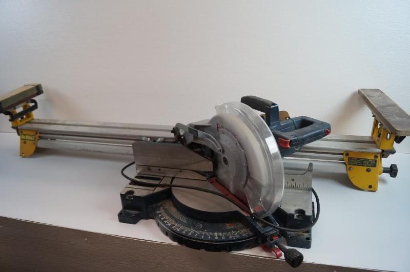 Bosch miter box and a DeWalt stand....