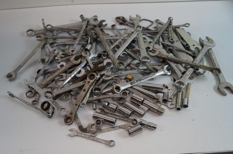 Assortment of wrenches and sockets...