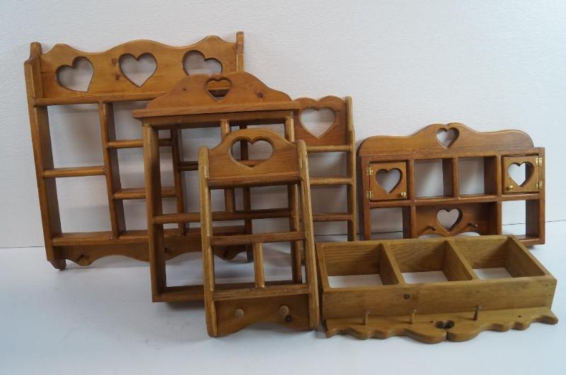 6 heart shelves...