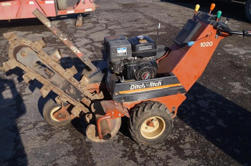 lot 10 image: Ditch With Model 1020 Walk Behind Trencher with Commercial Honda GX340-11hp Motor