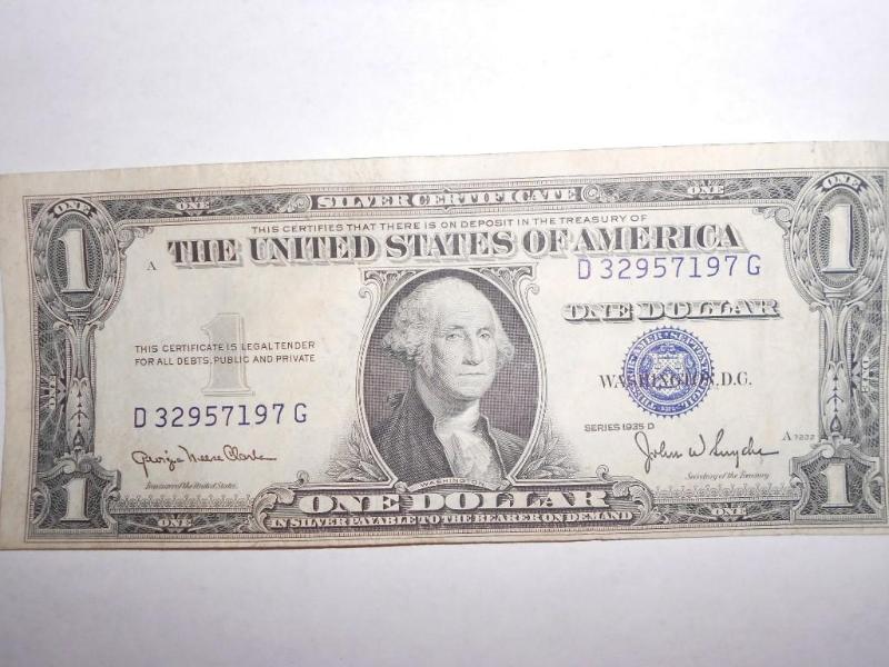$1.00 Silver Certificate series 193...