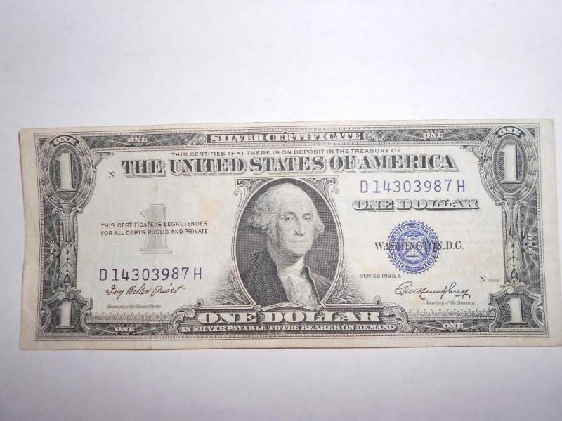 $1.00 Silver Certificate series 193...