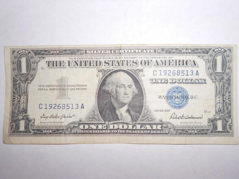 $1.00 Silver Certificate series 195...