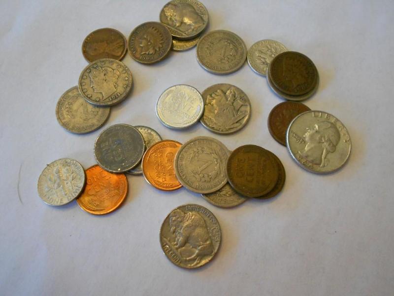 Various coins grouped in this colle...