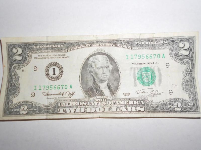 $2.00 Federal Reserve Note series 1...