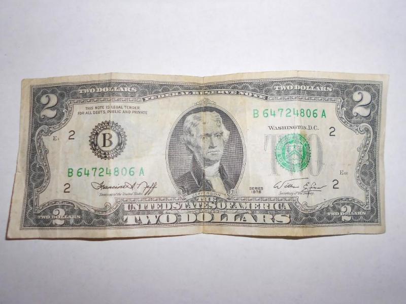 $2.00 Federal Reserve Note series 1...