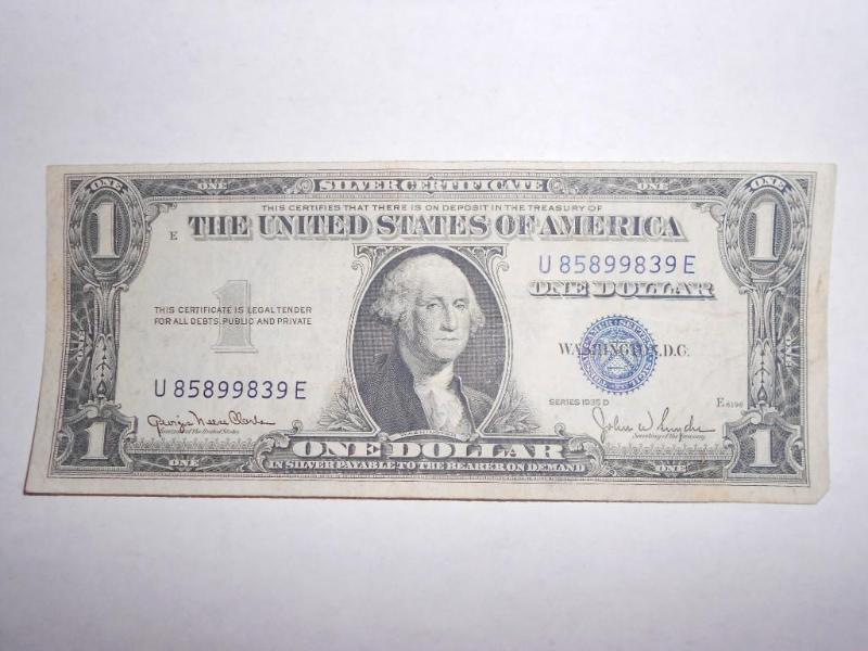 $1.00 Silver Certificate series 193...
