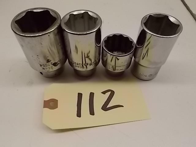 lot 112 image: 12 Sockets, 1 14, 30, 30, & 3...