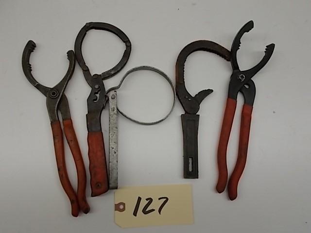 lot 127 image: (5) Asstd Oil Filter Wrenches...