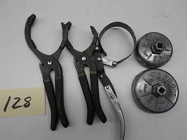 lot 128 image: (5) Asstd Oil Filter Wrenches...