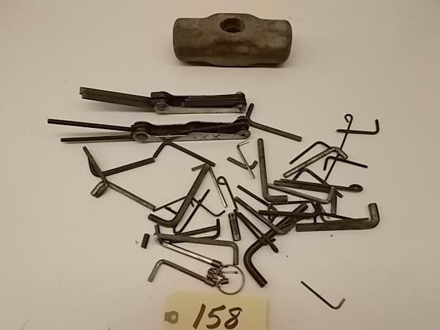 lot 158 image: Asstd Hex Keys & Sledge Head...