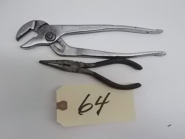 lot 64 image: (2) Craftsman Pliers...