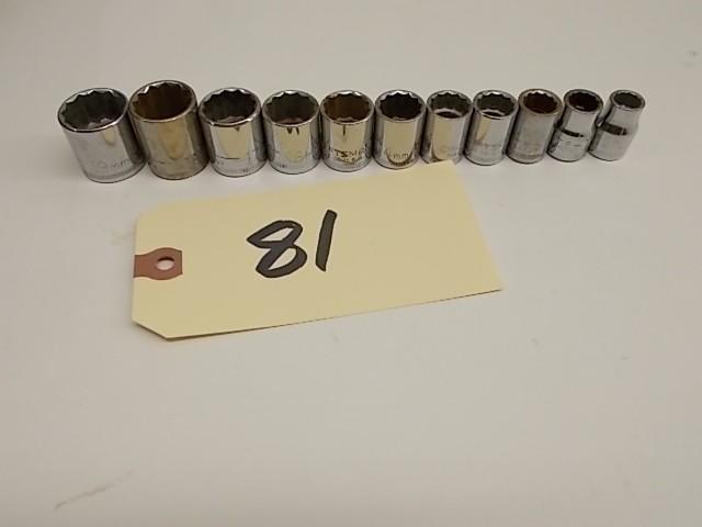lot 81 image: Craftsman 38" Sockets, 9-19...
