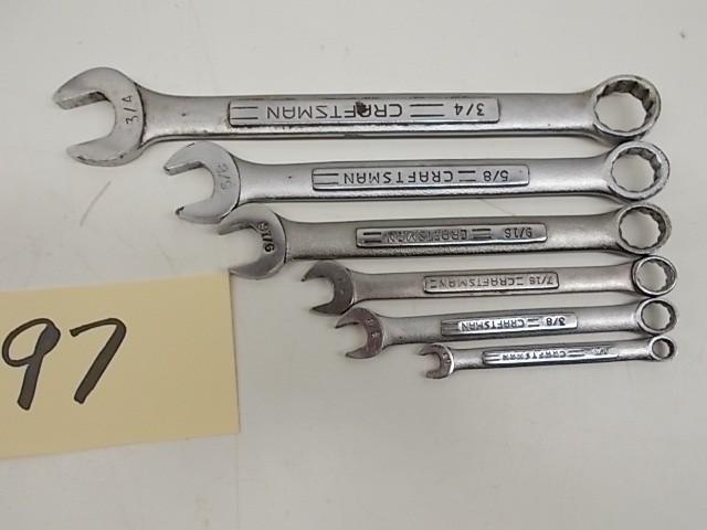 lot 97 image: Craftsman Wrenches 14, 38, 716, ...