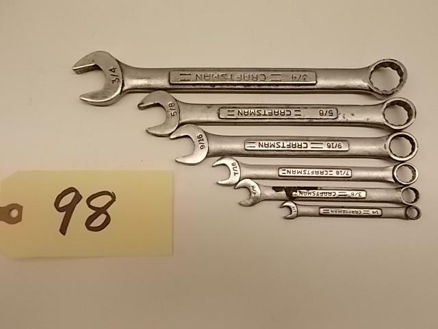 lot 98 image: Craftsman Wrenches 14, 38, 716, ...