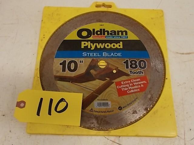 lot 110 image: Oldham 10" Plywood Blade, New...