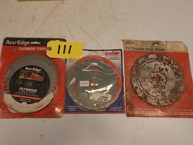 lot 111 image: (3) New 7 14" Saw Blades, (2)...