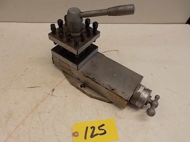 lot 125 image: Compound Lathe Cross Slide with 4 W...