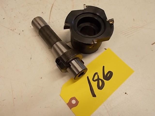 lot 186 image: 3" Face Mill, R8 Shell Tool Ho...