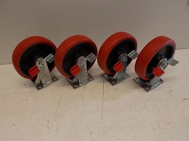 lot 202 image: (4) 8" x 2" Locking Caste...
