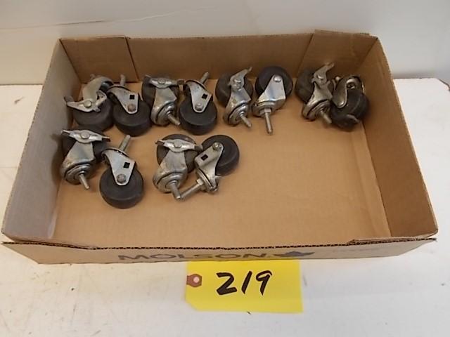 lot 219 image: (12) 2" x 34" Casters, 5...