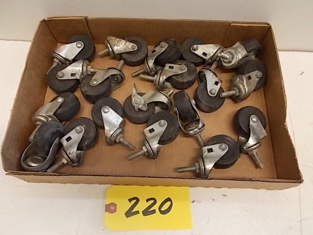 lot 220 image: (19) 2" x 34" Casters, 5...