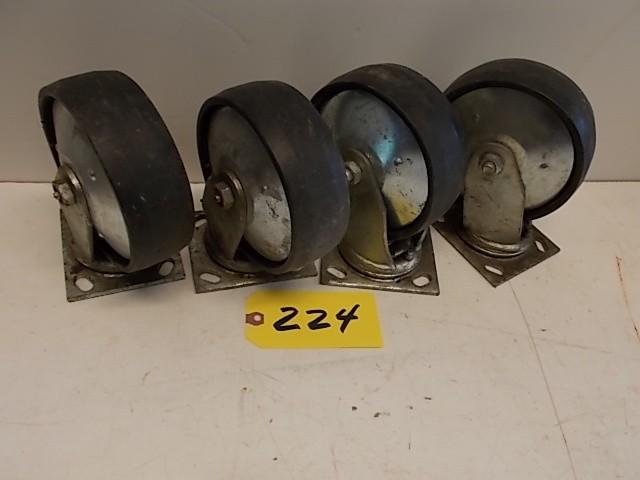lot 224 image: (4) 6" x 2" Swivel Caster...