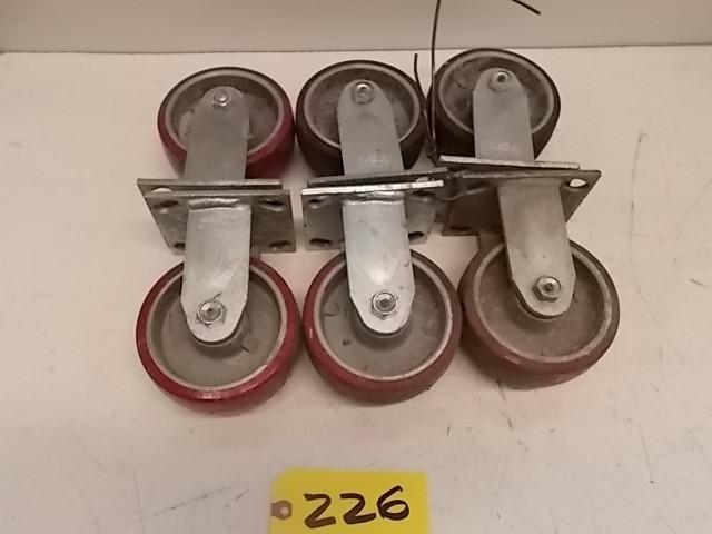lot 226 image: (6) Colson 5" x 2" Caster...