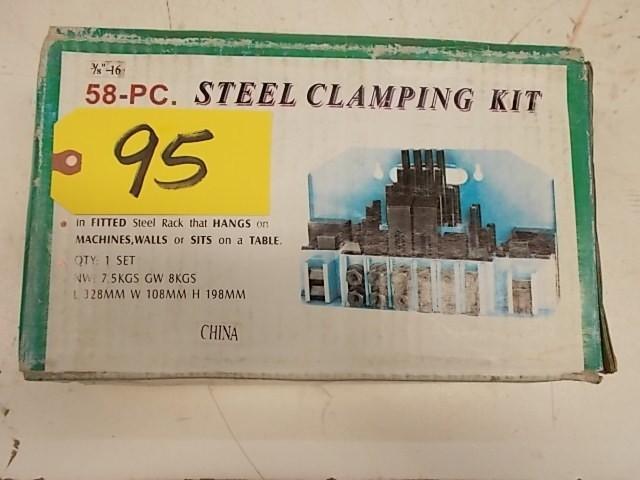 lot 95 image: 58 pc. Steel Clamping Kit, New...