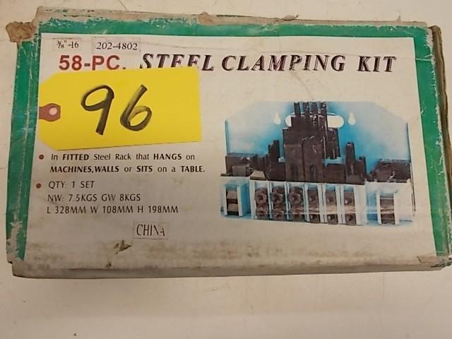 lot 96 image: 58 pc. Steel Clamping Kit, New...