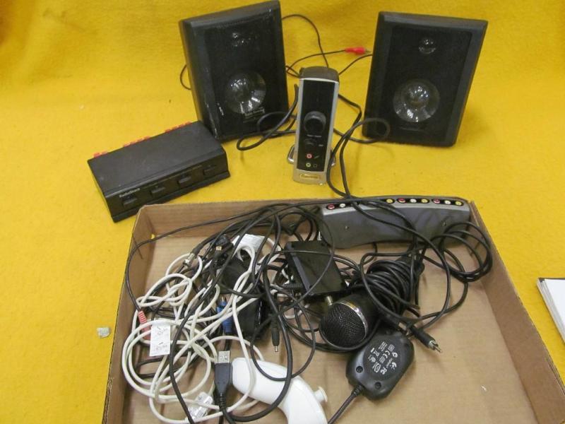 lot 107 image: Speakers, Microphones, cables...