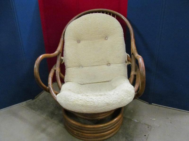lot 119 image: Bent Wood Swivel Rocker Chair...